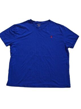 Polo Ralph Lauren Royal Blue Pony Logo Tee 90s Style Preppy Classic Mens L